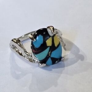 TRENDSETTER  MILLEFIORE MURANO  STYLE POLISHED STONE NEW  SIZE 6 FOREVER WEAR...